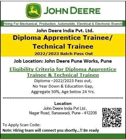 john deere india careers.
